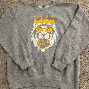 Grey KC volleyball sweatshirt